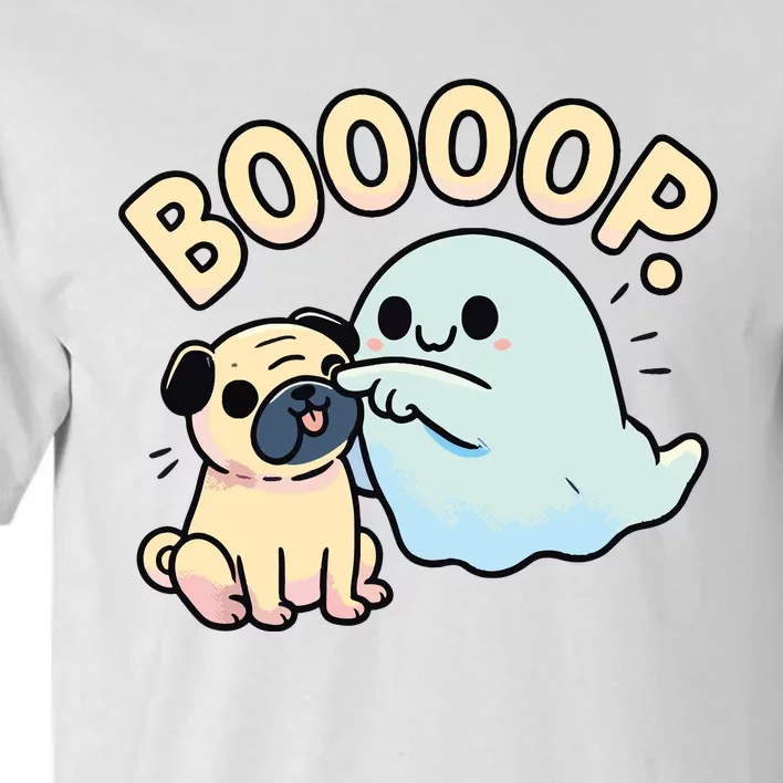 Funny Halloween Ghost Pug Boop Silly Puppy Dog Humor Tall T-Shirt