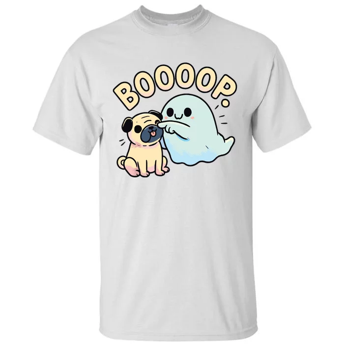 Funny Halloween Ghost Pug Boop Silly Puppy Dog Humor Tall T-Shirt