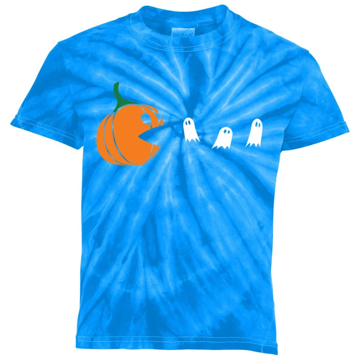 Funny Halloween Gift Jack O Lantern Pumpkin Eating Ghosts Cool Gift Kids Tie-Dye T-Shirt