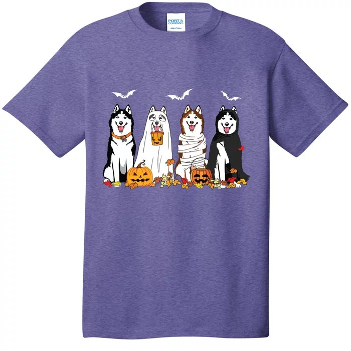 Funny Husky Ghost Dogs Halloween Husky Dog Mom Husky Lover T-Shirt