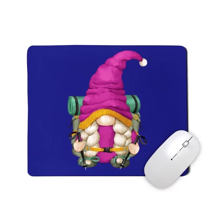 Funny Hiking Gnome For Camping Grandma And Hiker Mom Gift Mousepad