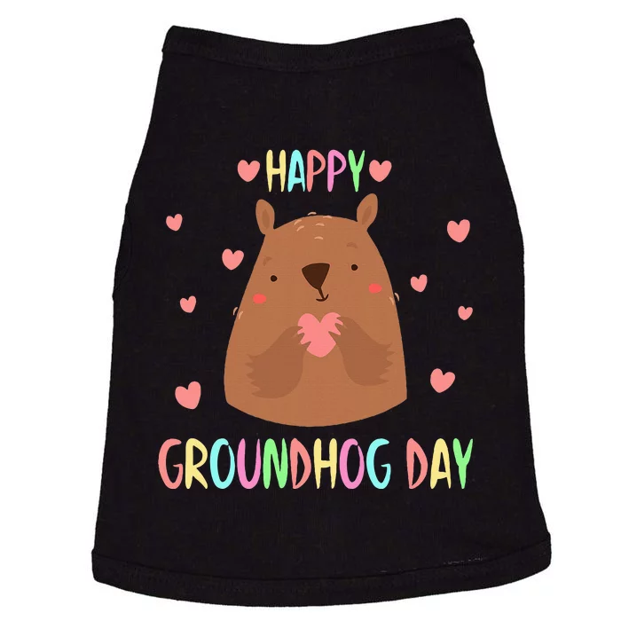 Funny Happy Groundhog Day 2024 Doggie Tank