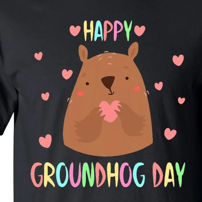 Funny Happy Groundhog Day 2024 Tall T-Shirt