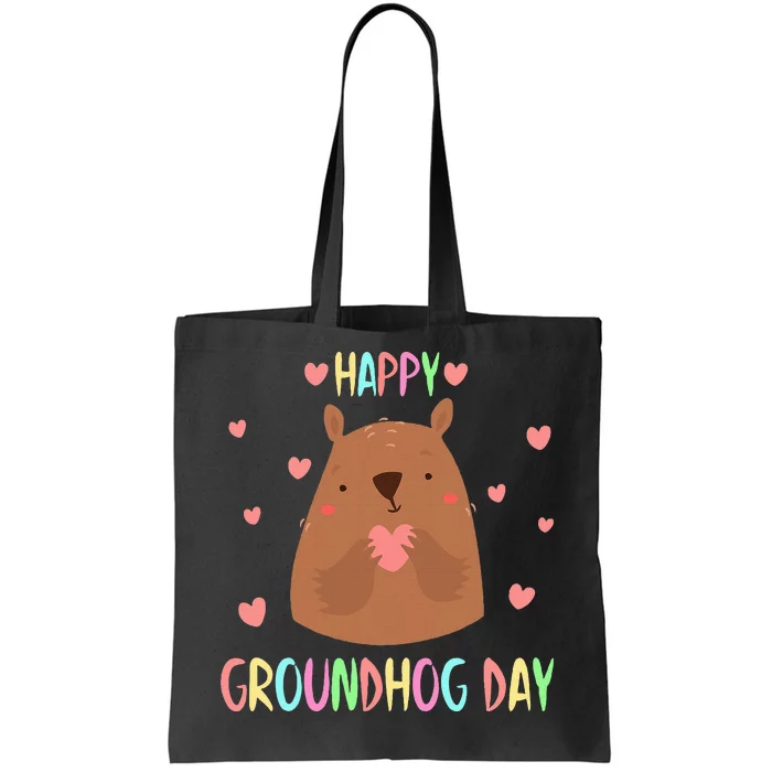 Funny Happy Groundhog Day 2024 Tote Bag