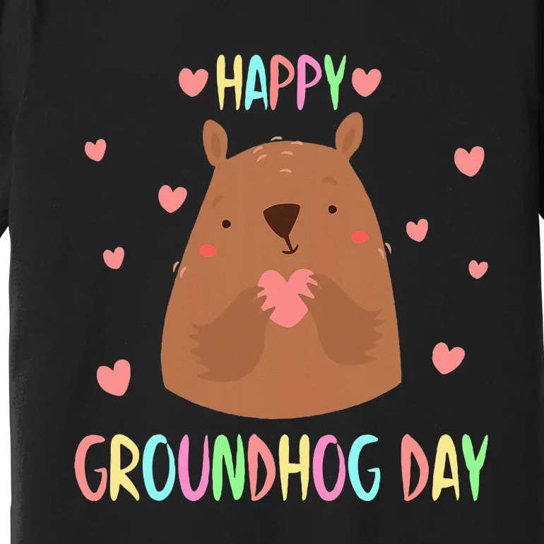 Funny Happy Groundhog Day 2024 Premium T-Shirt