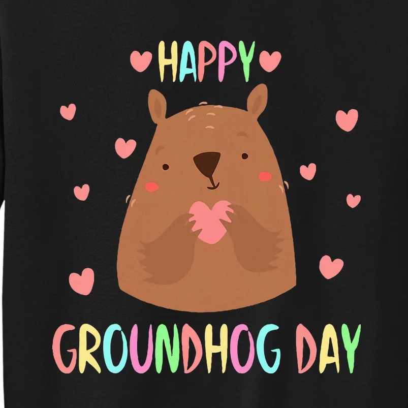 Funny Happy Groundhog Day 2024 Tall Sweatshirt