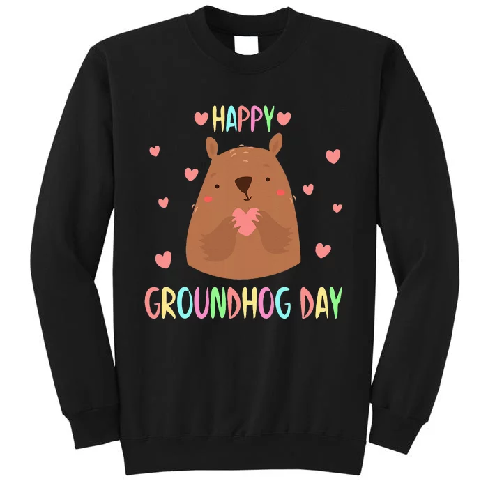 Funny Happy Groundhog Day 2024 Tall Sweatshirt