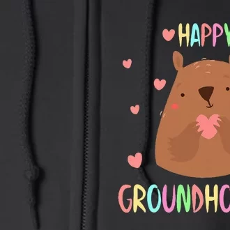 Funny Happy Groundhog Day 2024 Full Zip Hoodie