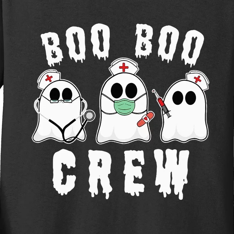 Funny Halloween Ghost Costume for Nurses Kids Long Sleeve Shirt