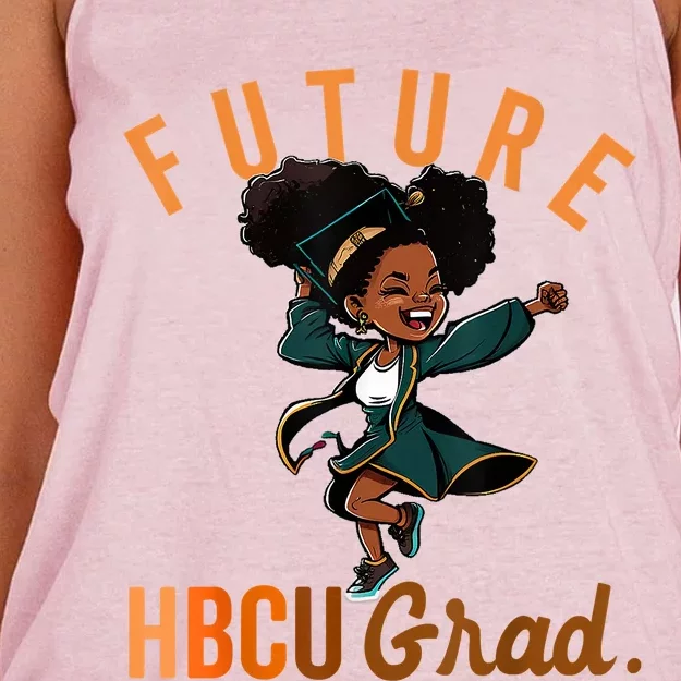 Future HBCU Grad History Black College Women's Knotted Racerback Tank