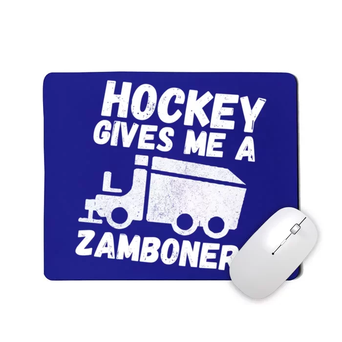 Funny Hockey Gives Me A Zamboner Vintage Ice Hockey Gift Mousepad