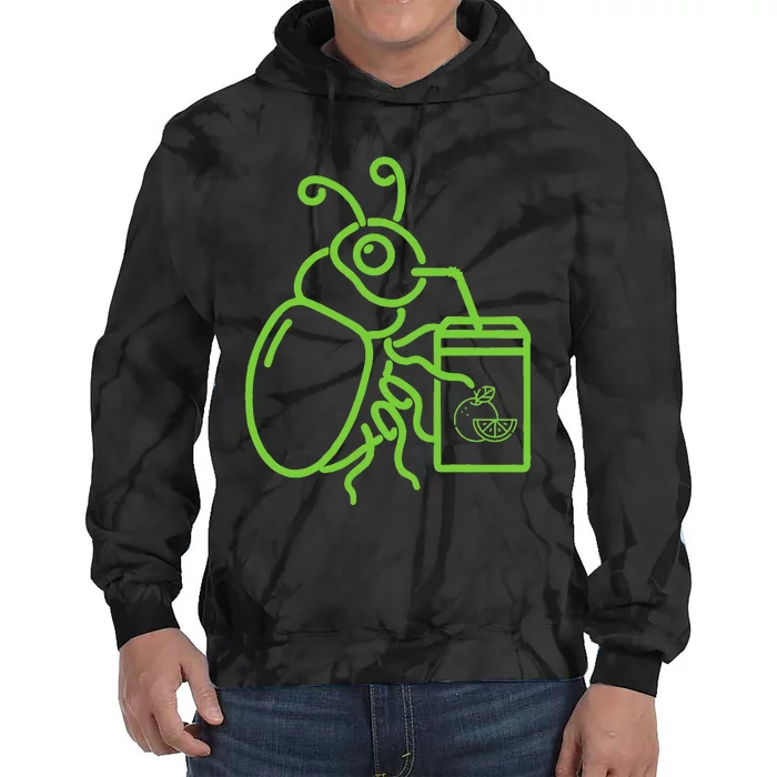 Funny Halloween Graphic Green Halloween Beetle Tie Dye Hoodie