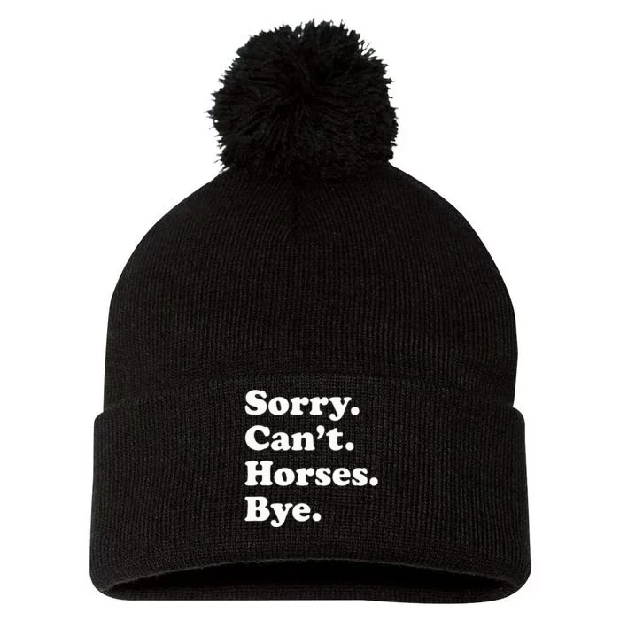 Funny Horse Gift For Men Women Pom Pom 12in Knit Beanie