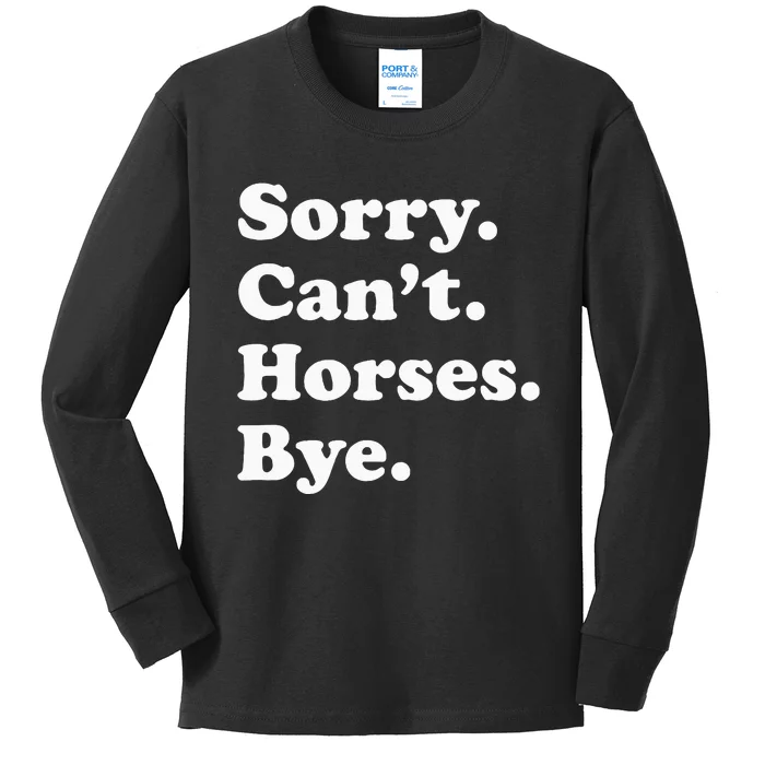 Funny Horse Gift For Men Women Kids Long Sleeve Shirt