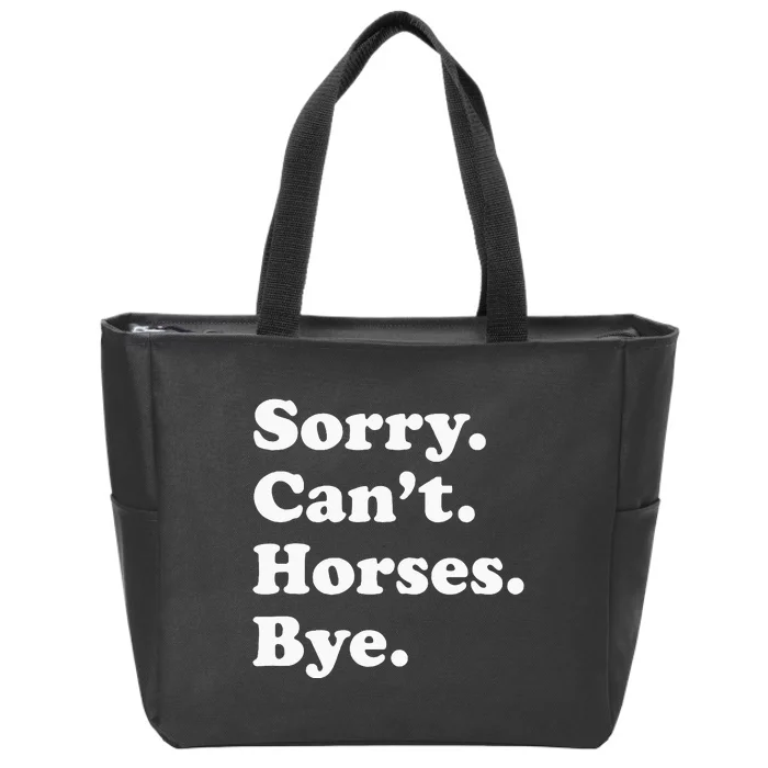 Funny Horse Gift For Men Women Zip Tote Bag