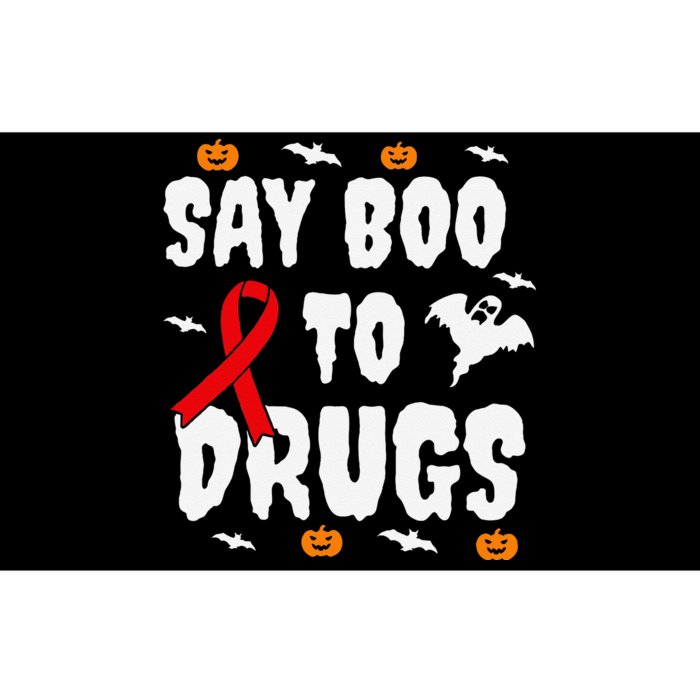 Funny Halloween Gift Say Boo To Drugs Awareness Red Ribbon Bumper Sticker