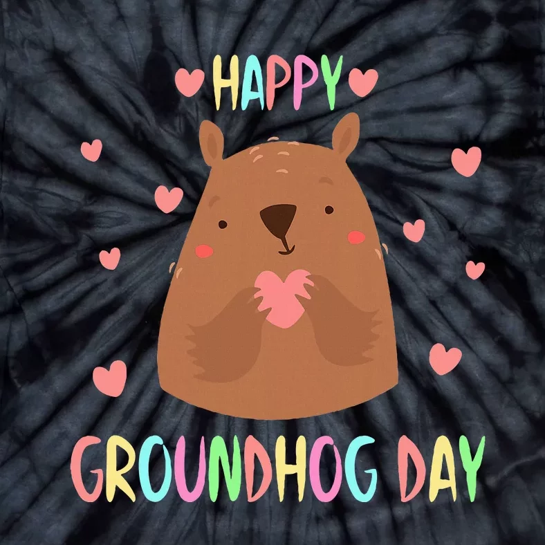 Funny Happy Groundhog Day 2024 Tie-Dye T-Shirt