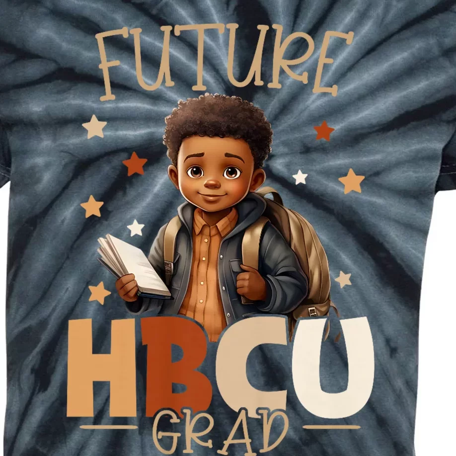 Future Hbcu Graduate Afro Black Boy College Graduation Kids Tie-Dye T-Shirt