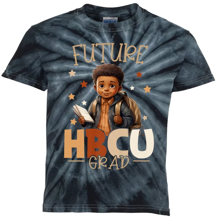 Future Hbcu Graduate Afro Black Boy College Graduation Kids Tie-Dye T-Shirt