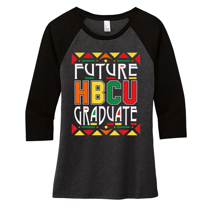 Future HBCU Graduate Historical Black Colleges Universities Women's Tri-Blend 3/4-Sleeve Raglan Shirt