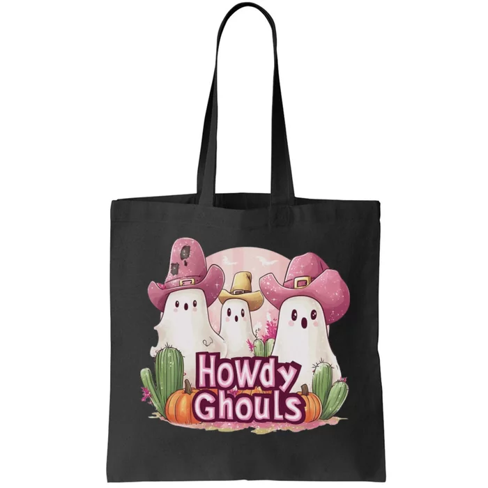 Funny Howdy Ghouls Ghost Halloween Spooky Team Tote Bag