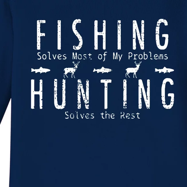 Fishing Hunting Gift Hunt Baby Long Sleeve Bodysuit