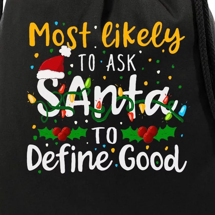 Festive Holiday Gift for the Curious and Jolly Drawstring Bag