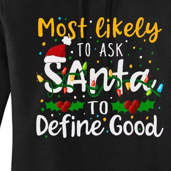 Festive Holiday Gift for the Curious and Jolly Women's Pullover Hoodie