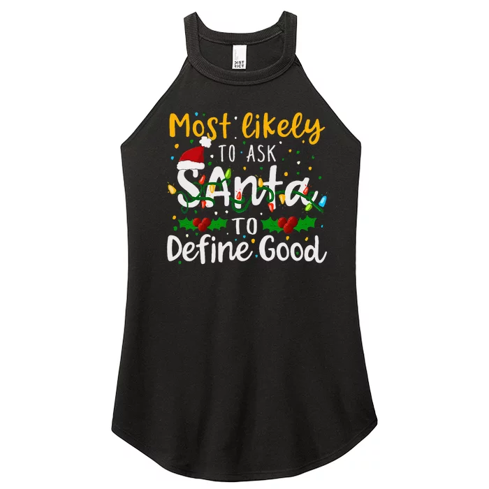 Festive Holiday Gift for the Curious and Jolly Women’s Perfect Tri Rocker Tank