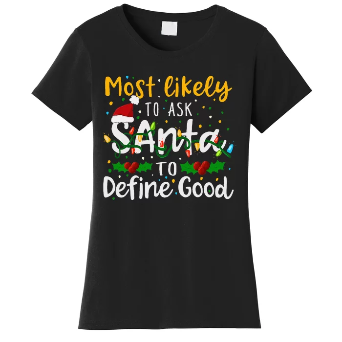 Festive Holiday Gift for the Curious and Jolly Women's T-Shirt