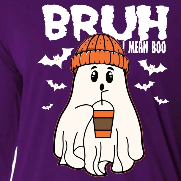 Funny Halloween Ghost Bruh I Mean Boo Cooling Performance Long Sleeve Crew