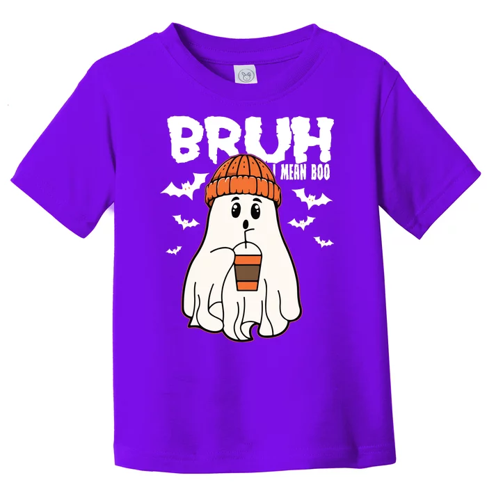 Funny Halloween Ghost Bruh I Mean Boo Toddler T-Shirt