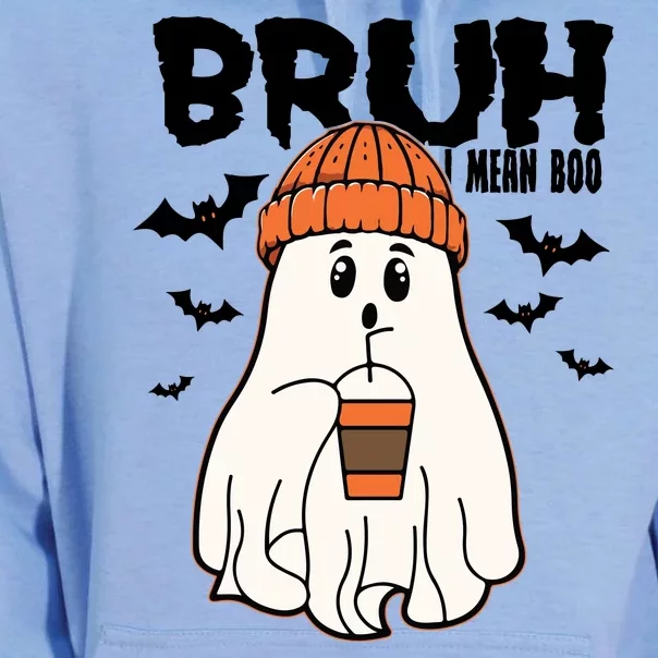 Funny Halloween Ghost Bruh I Mean Boo Unisex Surf Hoodie