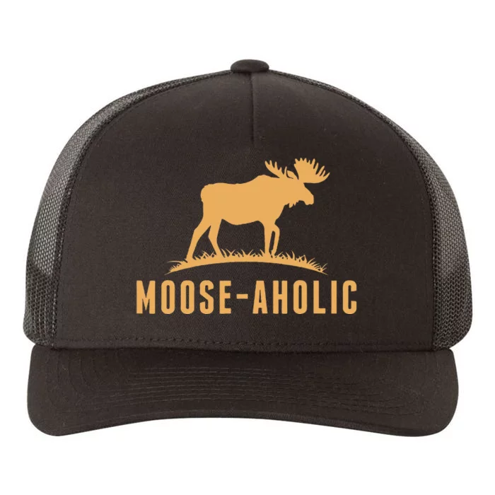 Funny Hunting Graphic Mooseaholic Women Men Moose Hunters Yupoong Adult 5-Panel Trucker Hat