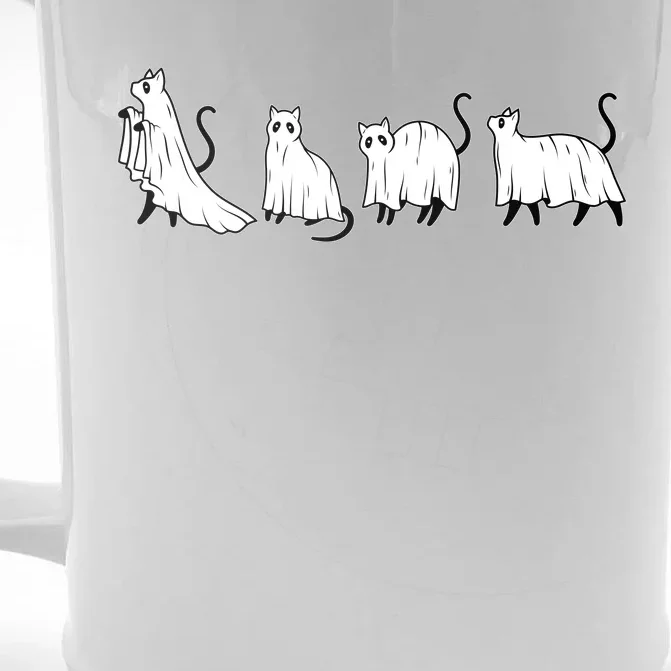 Funny Halloween Ghost Cats Front & Back Beer Stein