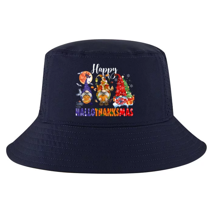 Festive HalloThanksMas Gnomes Spooky Holiday Decor Cool Comfort Performance Bucket Hat