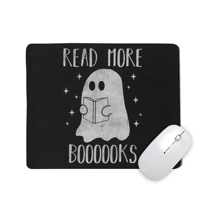 Funny Halloween Ghost Reading Book Spooky and Adorable Mousepad