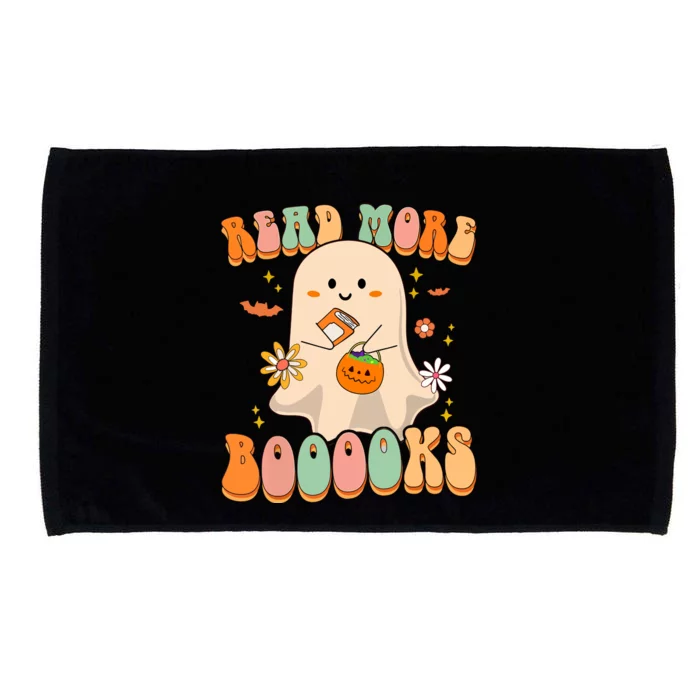 Funny Halloween Groovy Read More Books Cute Ghost Boo Gift Microfiber Hand Towel