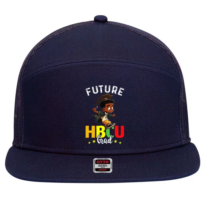 Future HBCU Grad Graduation HBCU Future College Student 7 Panel Mesh Trucker Snapback Hat