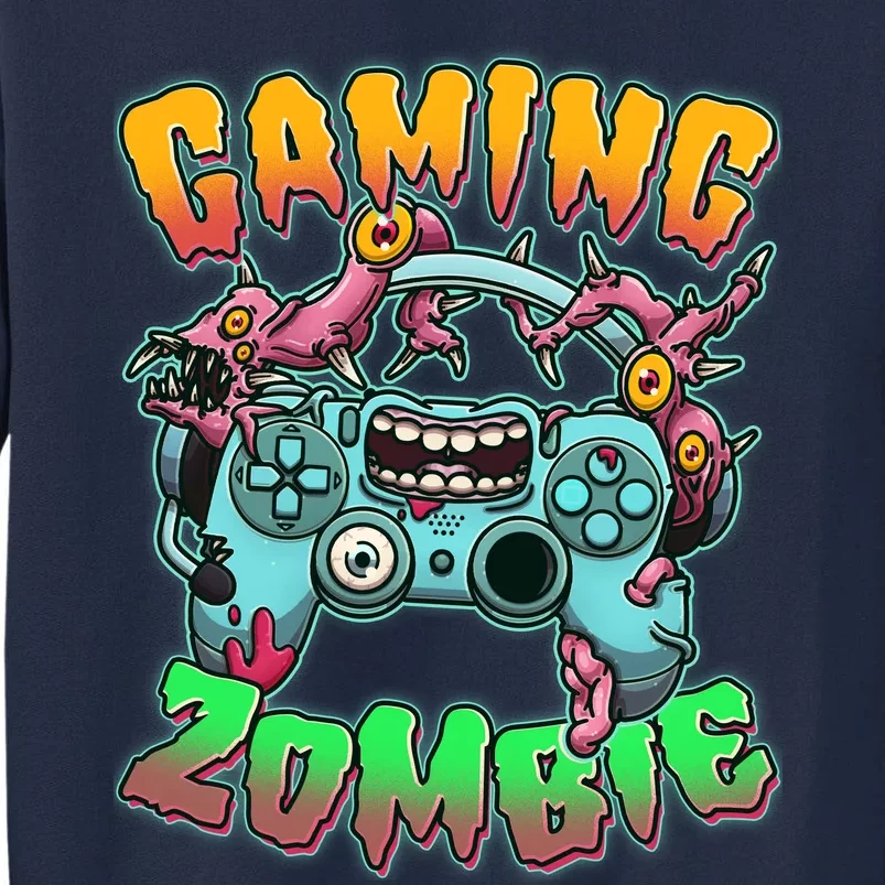 Funny Halloween Gaming Zombie Game Controller Tall Sweatshirt