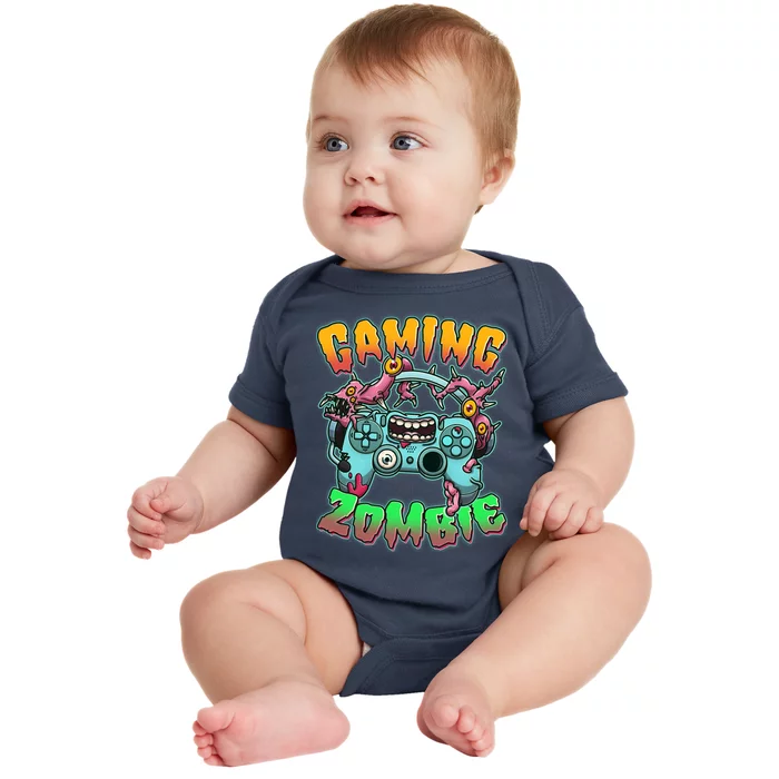 Funny Halloween Gaming Zombie Game Controller Baby Bodysuit