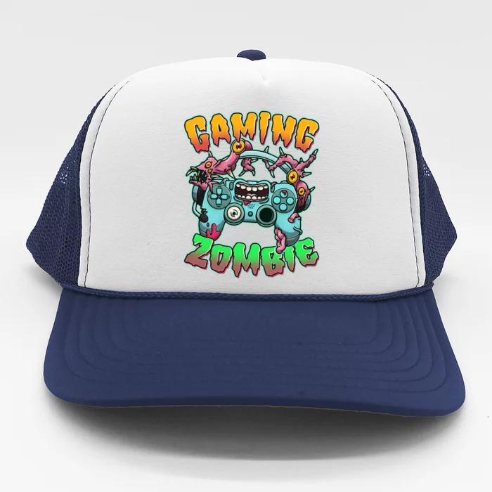 Funny Halloween Gaming Zombie Game Controller Trucker Hat