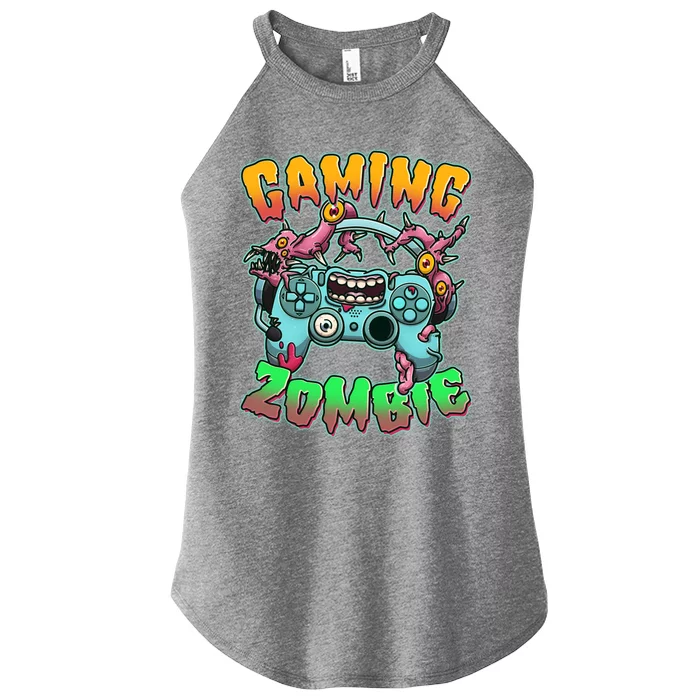 Funny Halloween Gaming Zombie Game Controller Women’s Perfect Tri Rocker Tank