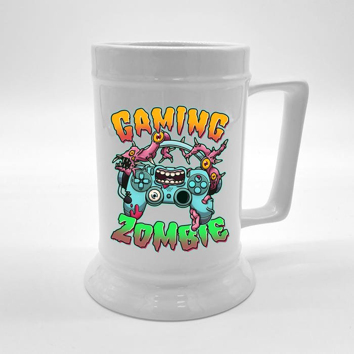 Funny Halloween Gaming Zombie Game Controller Front & Back Beer Stein