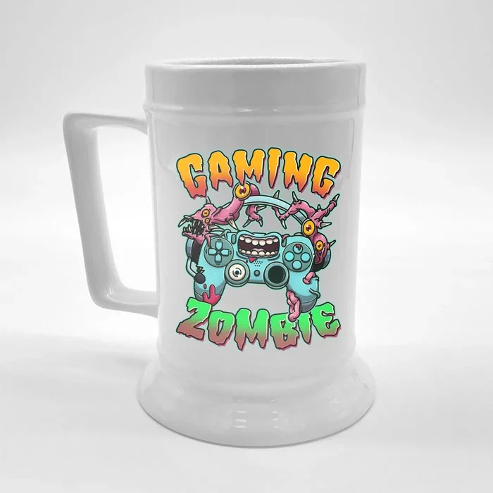 Funny Halloween Gaming Zombie Game Controller Front & Back Beer Stein