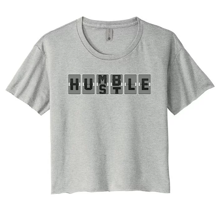 Funny Hustle Gifts Cool Humble Odometer Women's Crop Top Tee