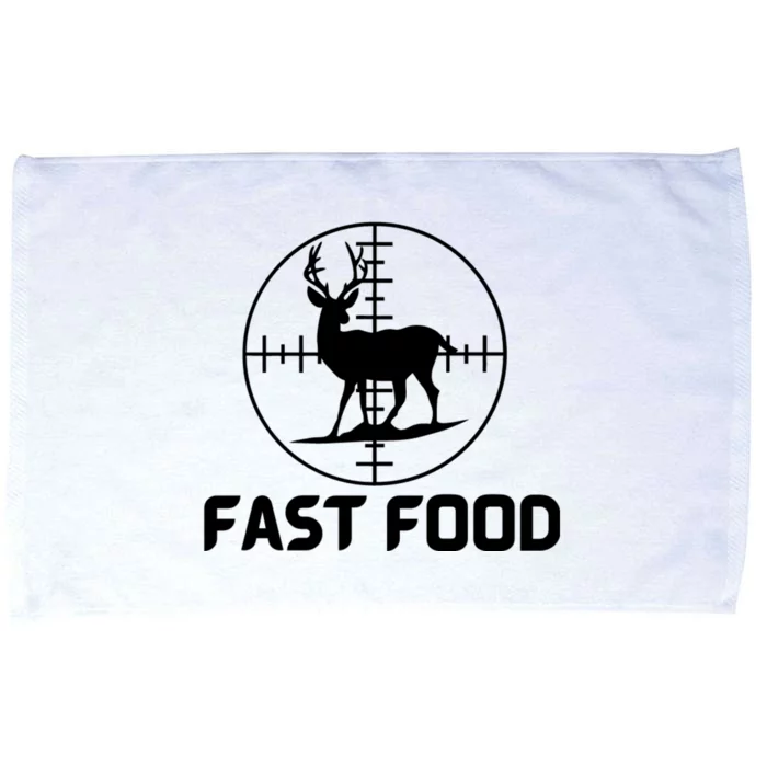 Funny Hunter Gift Deer Hunting Funny Hunter Fast Food Gift 😭🙄🥴 Funny Gift Microfiber Hand Towel