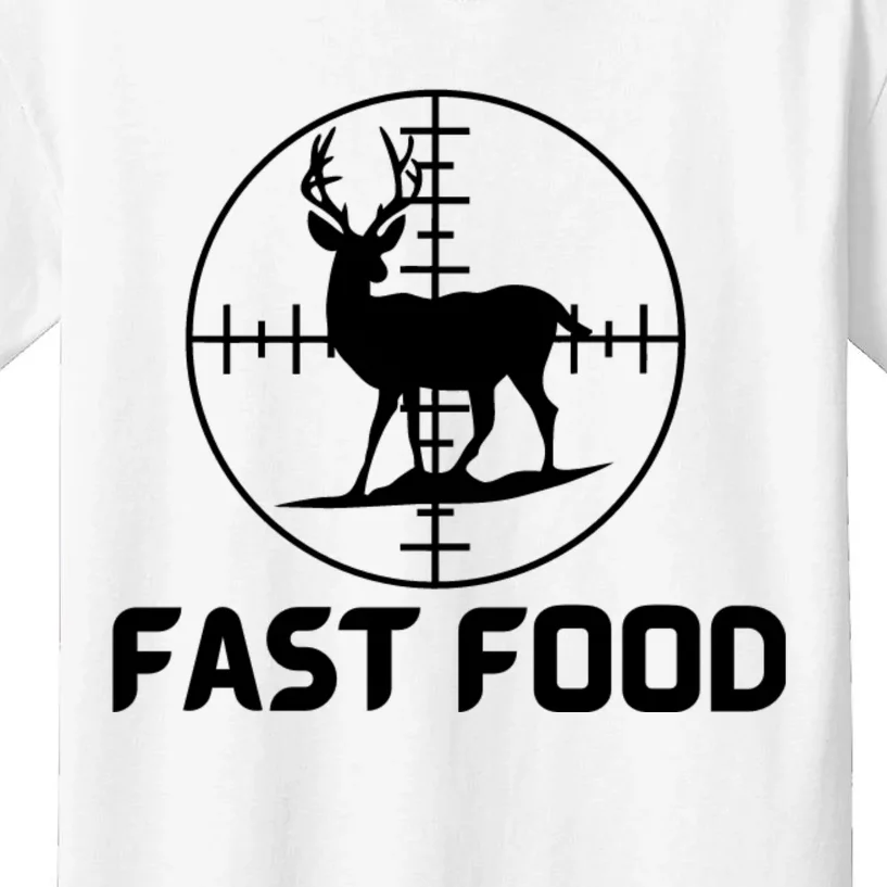 Funny Hunter Gift Deer Hunting Funny Hunter Fast Food Gift 😭🙄🥴 Funny Gift Kids T-Shirt