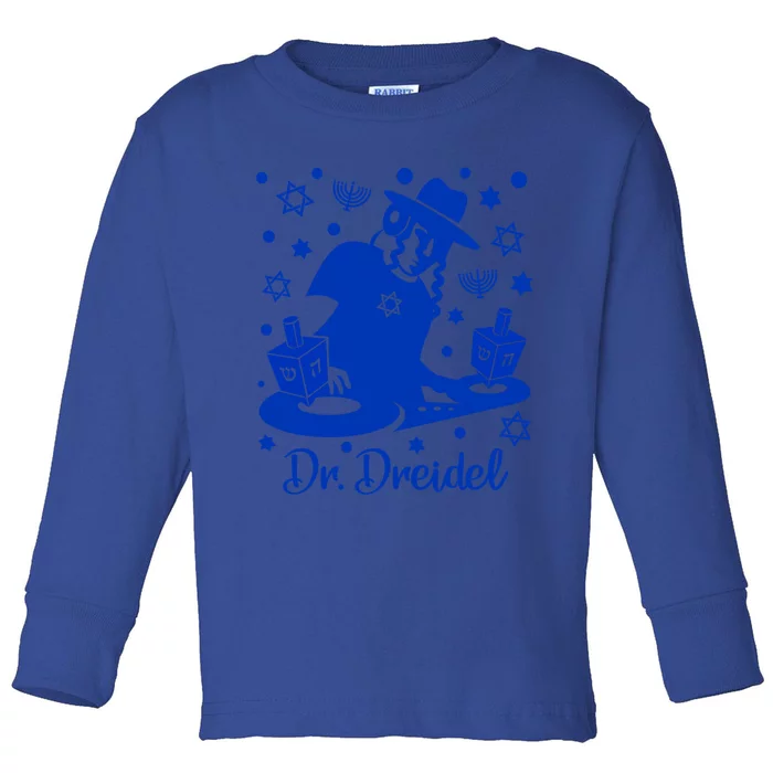 Funny Hanukkah Gift Dr Dreidel Chanukah Graphic Holiday Gift Toddler Long Sleeve Shirt