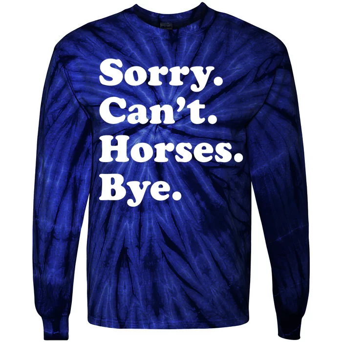 Funny Horse Gift For Men Women Boy Or Girl Tie-Dye Long Sleeve Shirt